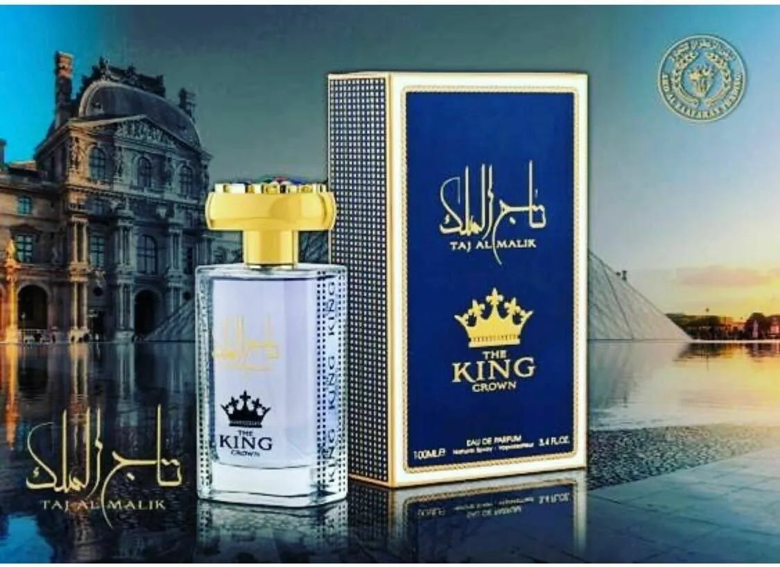 Taj Al Malik The King Crown For Men 3.4oz/100ml Eau De Parfum By Al Zaafaran Citrus Lavender Cedarwood