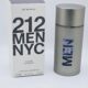 212 Men NYC Eau De Toilette Men's Spray 3.34oz/100ml Tester Fragrances