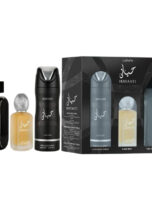 HayaatiBlackLattafaForMen3PicsDiftSet3.4ozEauDeParfumBodySprayCorporal6.7oz1.7ozHairMist