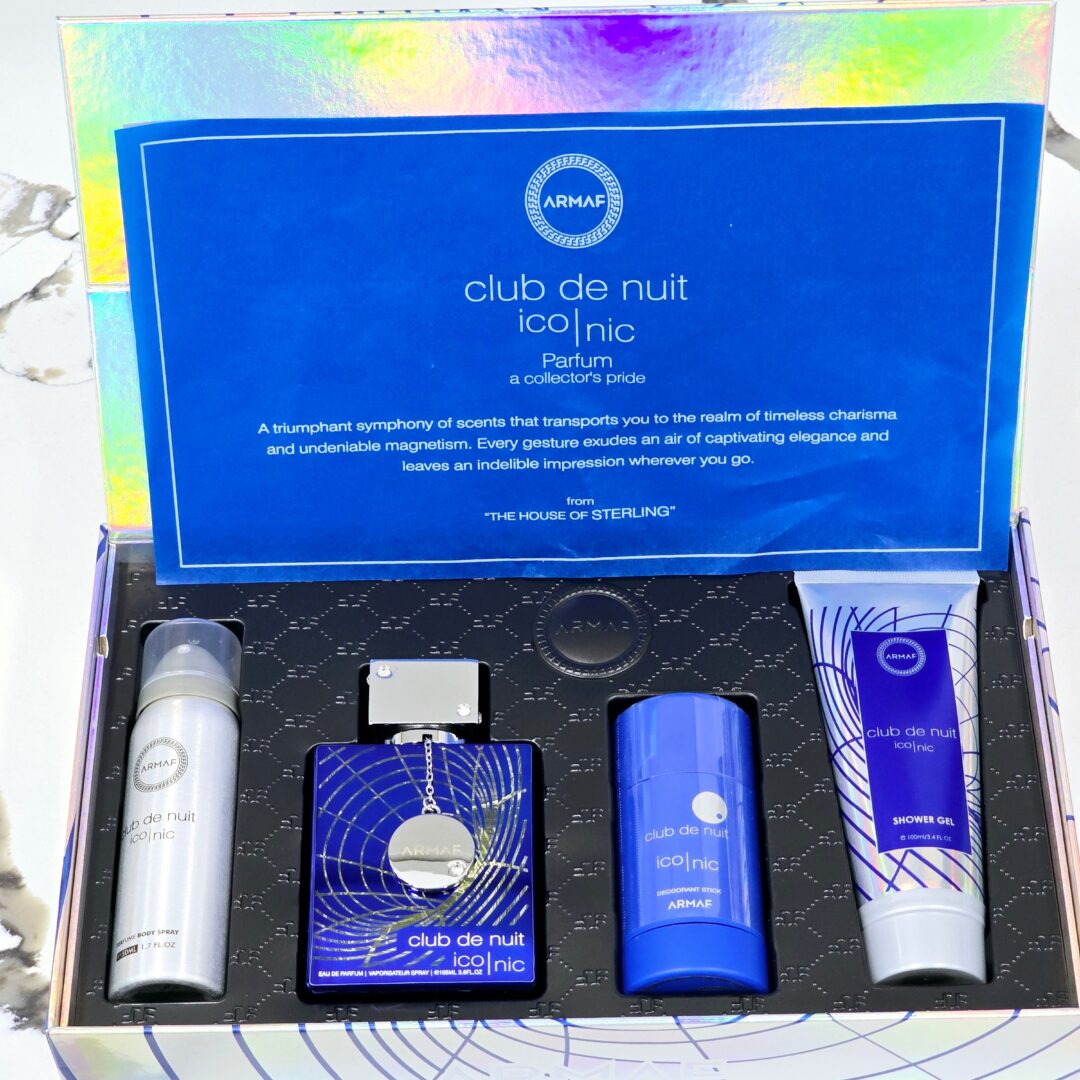 Gift Set 4 Pcs Club De Nuit Blue Iconic For Men By Armaf Eau De Parfum
