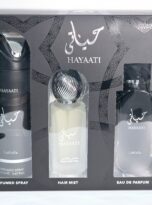 HayaatiBlackLattafaForMen3PicsDiftSet3.4ozEauDeParfumBodySprayCorporal6.7oz1.7ozHairMist_2