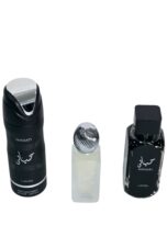 HayaatiBlackLattafaForMen3PicsDiftSet3.4ozEauDeParfumBodySprayCorporal6.7oz1.7ozHairMist_8