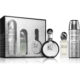 Fakhar Silver Lattafa For Men 3Pcs Gift Set 3.4oz Eau de Parfum Spray 6.7oz Deodorant 1.7oz Hair Mist