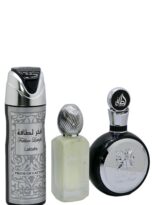 FakharSilverLattafaForMen3PcsGiftSet3.4ozEaudeParfumSpray6.7ozDeodorant1.7ozHairMist_4