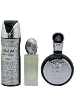 FakharSilverLattafaForMen3PcsGiftSet3.4ozEaudeParfumSpray6.7ozDeodorant1.7ozHairMist_5