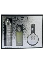 FakharSilverLattafaForMen3PcsGiftSet3.4ozEaudeParfumSpray6.7ozDeodorant1.7ozHairMist_7