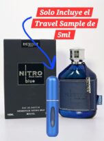 TravelSampleTester5MLNitroBlueEauDeParfumByDumontForMenSweetAmberAromaticBalsamicCitrusWoody