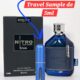 Travel Sample Tester 5ML Nitro Blue Eau De Parfum By Dumont For Men Sweet Amber Aromatic Balsamic Citrus Woody