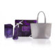 Christian Siriano Intimate Silhouette Luxury Gift Set Silver Tote Purse And Perfume For Women