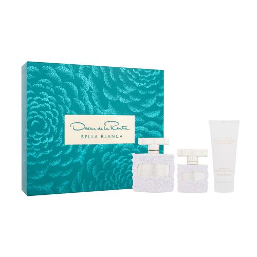 Oscar De La Renta Bella Blanca Eau de Parfum 3 Piece Gift Set for Women Perfume Spray 3.4 Fl. Oz. & 1.0 Fl. Oz. and Body Lotion 3.4 Fl. Oz