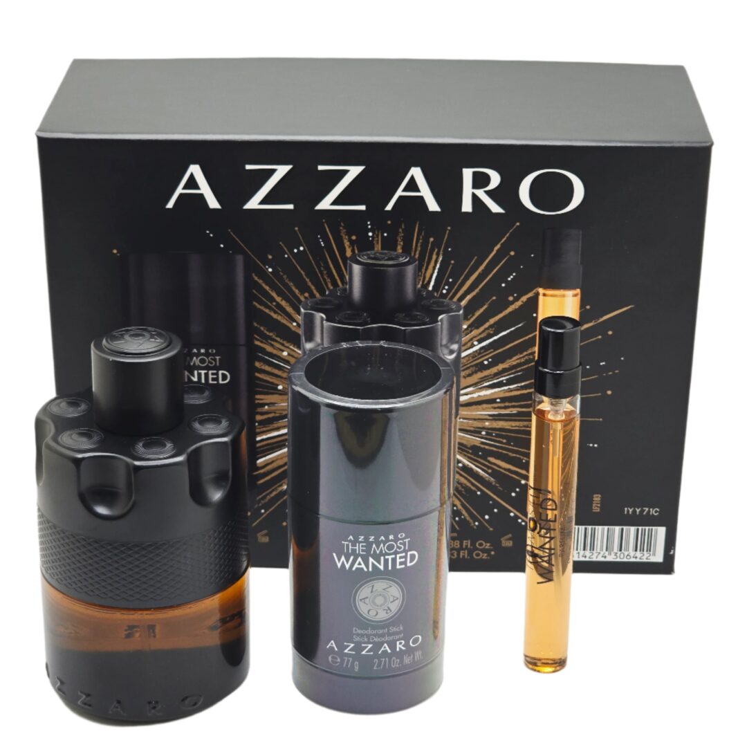 Azzaro The Most Wanted Parfum Gift Set for Men – 3.4 oz + Travel + Deodorant