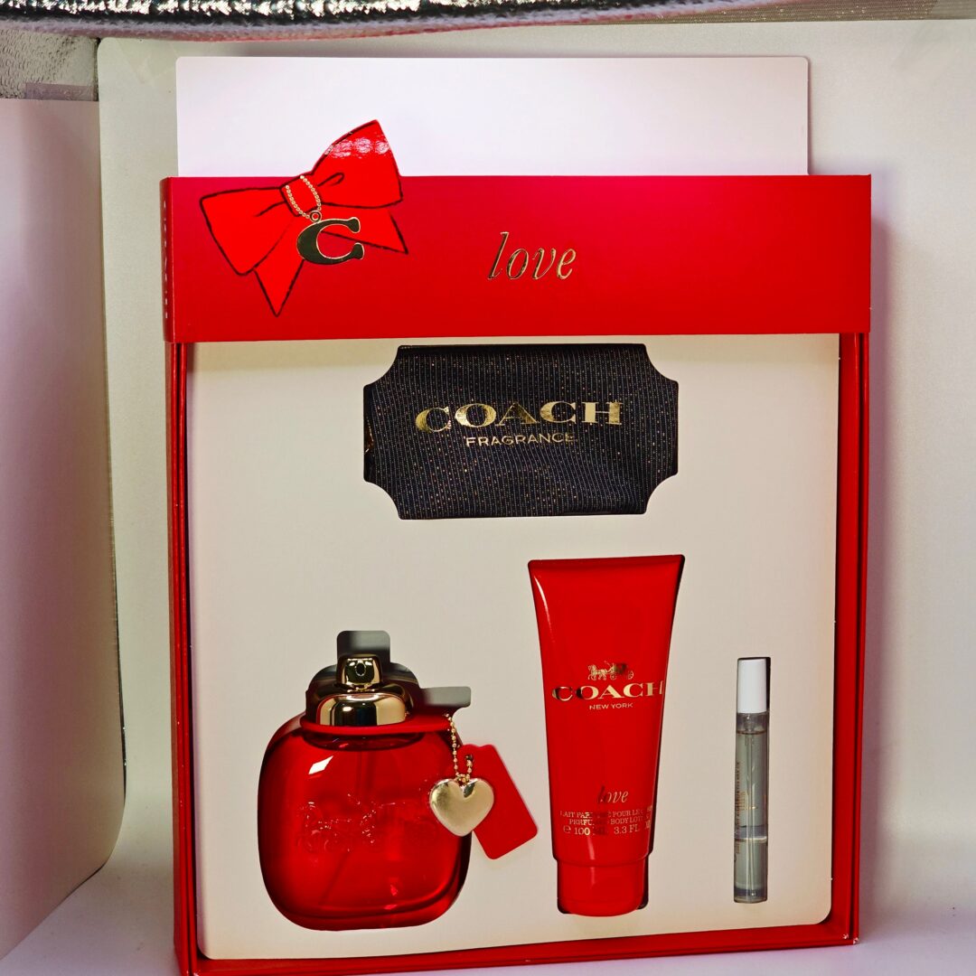 Coach Love Perfume Gift Set for Women – EDP 3.3 oz + Lotion + Spray