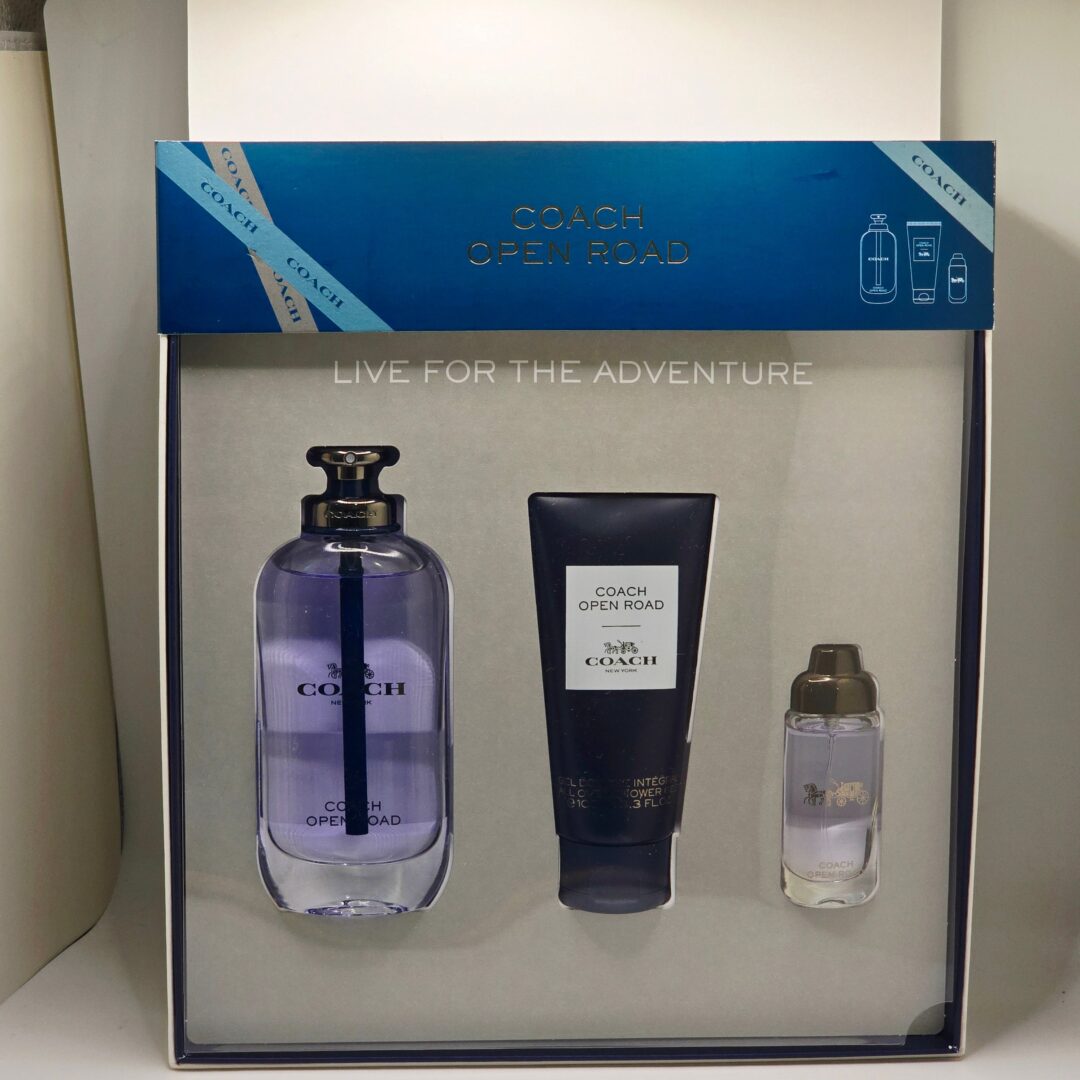 Coach Open Road Gift Set for Men – 3 oz EDP + Shower Gel + Travel