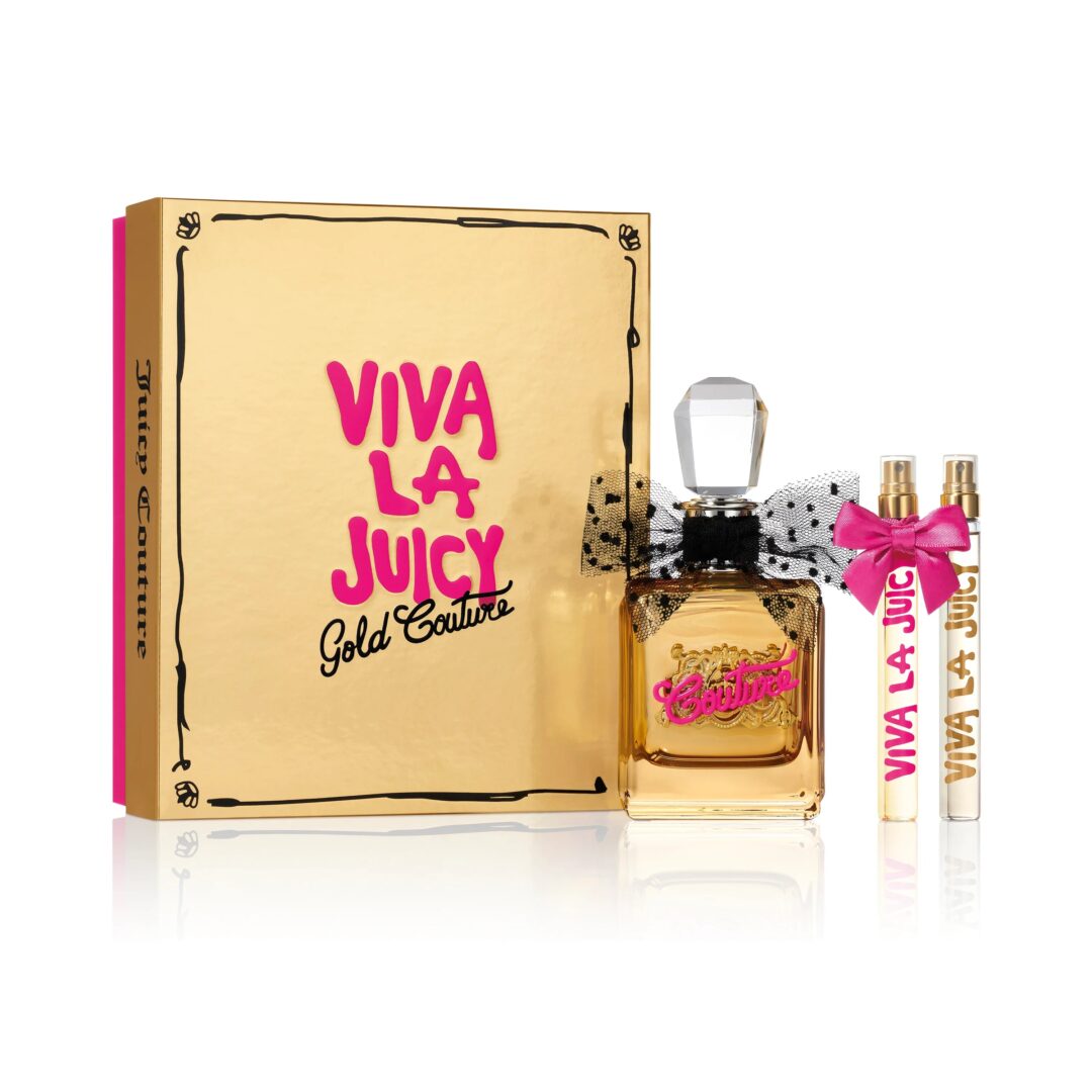 Viva La Juicy Gold Couture Gift Set – 3 Piece Perfume Set